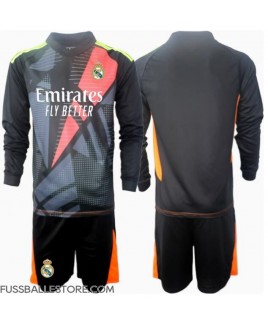 Günstige Real Madrid Torwart Auswärts Trikotsatzt Kinder 2024-25 Langarm (+ Kurze Hosen)